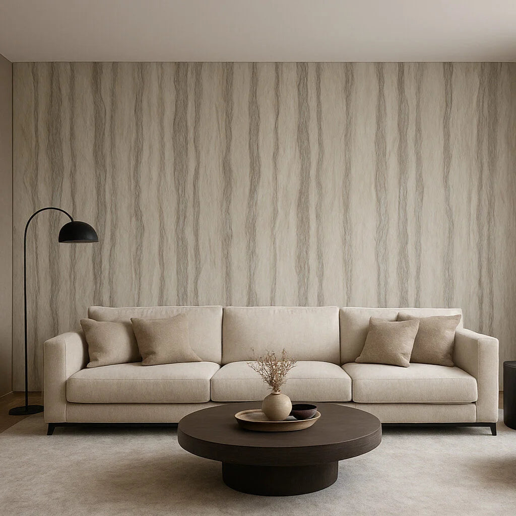 PVC falburkolat famintás szürkés arany 120 x 285 cm inspirabutor.hu