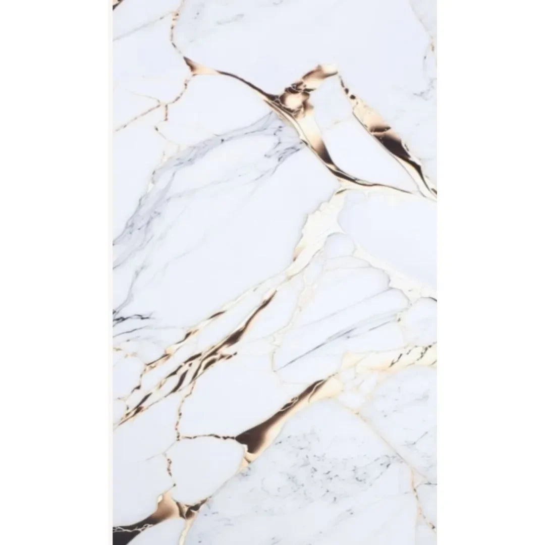 PVC falpanel Exclusive arany mintás fehér háttéren, teljes alakos termékfotó a 120x280 cm-es tábláról Inspira Bútor