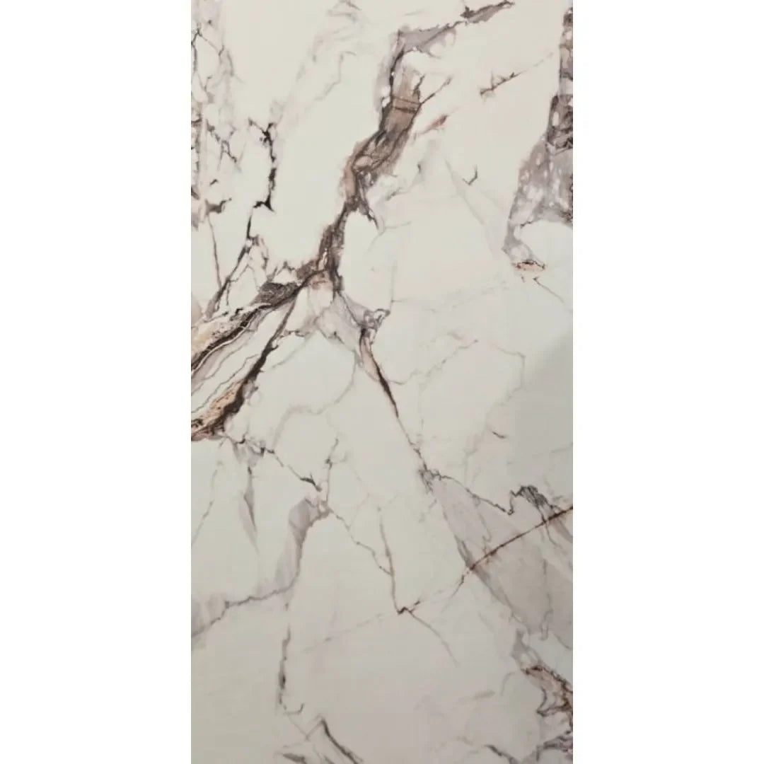 PVC Falpanel Fehér Barna márvány mintás (120x285 cm) Inspira Bútor