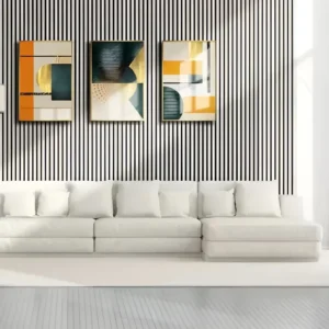 Akusztikus falpanel FEHÉR a nappaliban