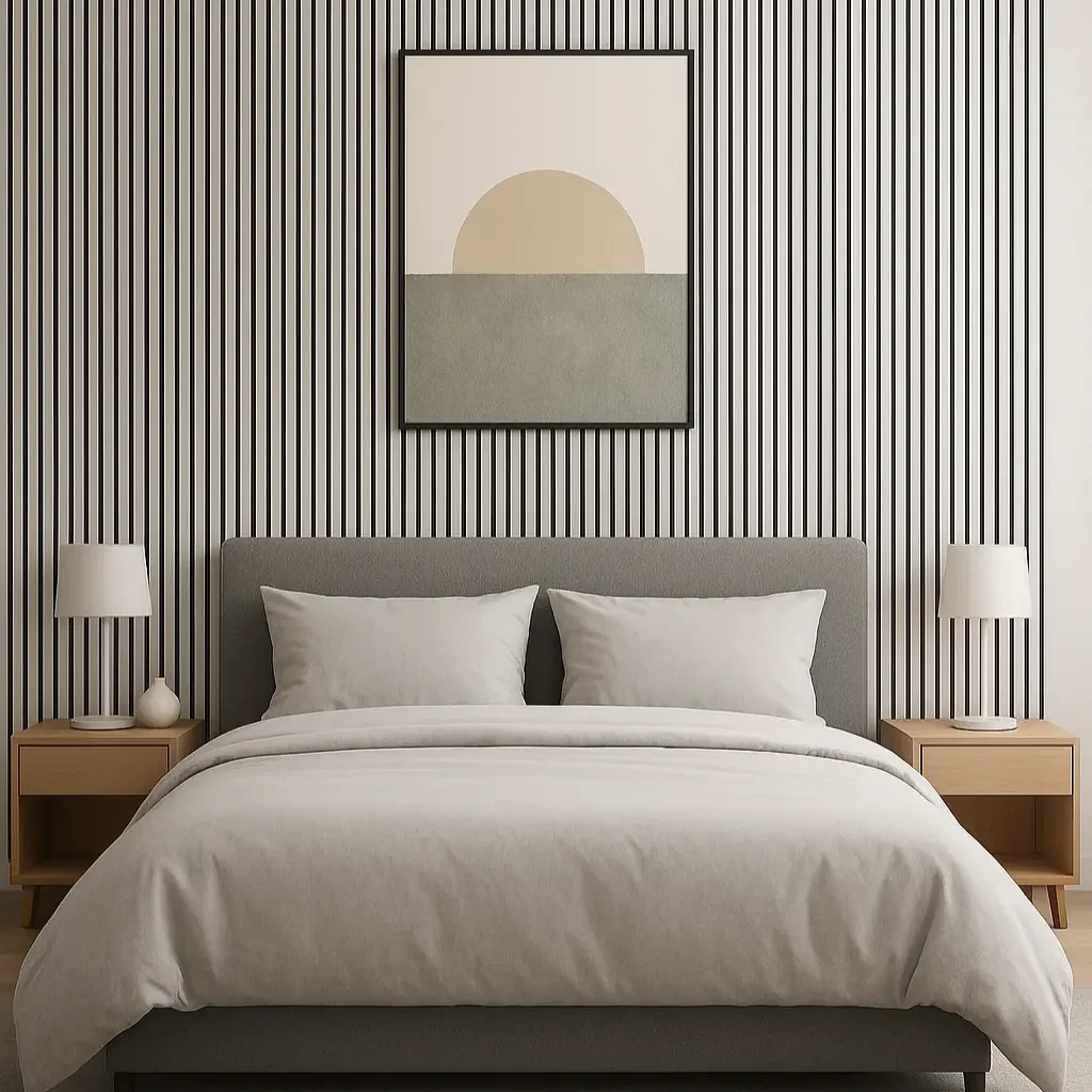 Inspira akusztikus falpanel fehér hálószoba