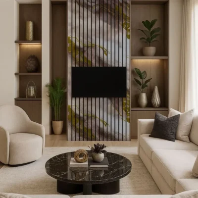 Akusztikus falpanel márvány mintás Inspira Bútor