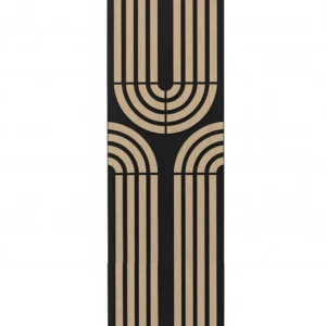 Természetes tölgy színű dizájn akusztikus panel fekete filc hátlapon