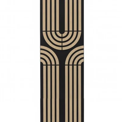 Természetes tölgy színű dizájn akusztikus panel fekete filc hátlapon