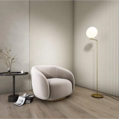 Bézs színű Inspira Lux falpanel dekoráció modern nappali enteriőrben