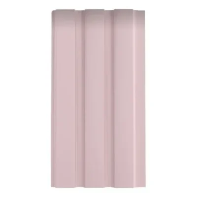 Pasztell rózsaszín bordázott MDF falpanel, tiszta termékfotó