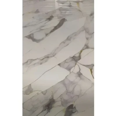 Nagyformátumú PVC falpanel arany erezetes fehér márvány mintával, termékfotó