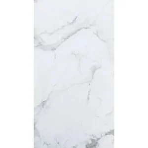 Ezüst-szürke márvány erezetes nagyméretű PVC falpanel teljes tábla fotó fehér háttérrel