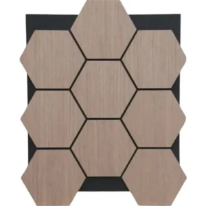 Középbarna színű akusztikus dizájn falpanel 66,5 x 81 cm méretben