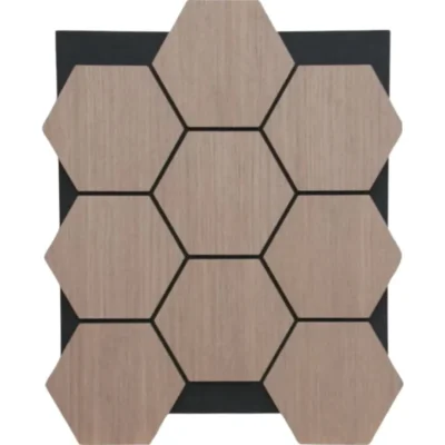 Középbarna színű akusztikus dizájn falpanel 66,5 x 81 cm méretben