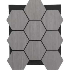 Szürke színű akusztikus dizájn falpanel 66,5 x 81 cm méretben