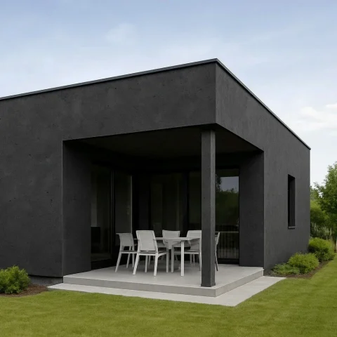 CladFlex sötét beton hatású falburkolat panel 60 x 120 cm méretben Inspira Bútor